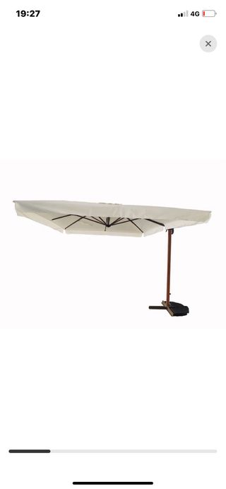 Ombrellone 3x4m - Alluminio effetto legno