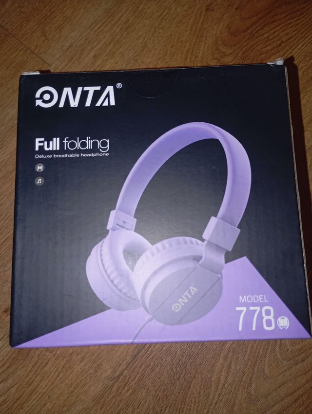 Auriculares infantiles ONTA morados plegables