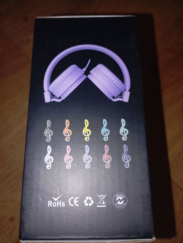 Auriculares infantiles ONTA morados plegables