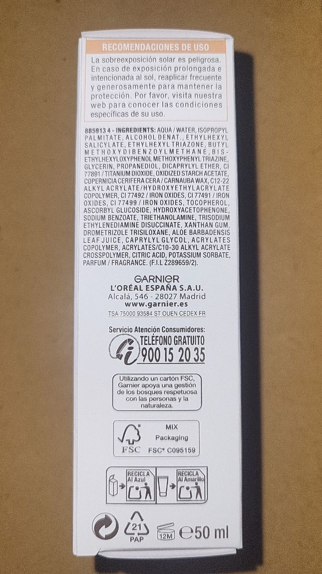 BB CREAM Garnier Delial fps50+