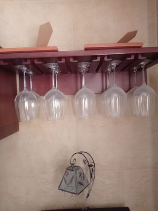 Vinoteca 12 botellas+mueble+copas