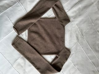 Jersey marrón manga larga