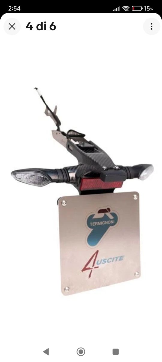 Portatarga Ducati V4 Termignoni Carbonio