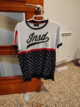 Camiseta Insd Hombre Blanco-Azul
