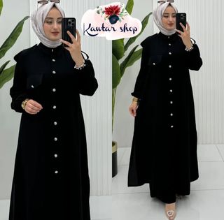 camisa  larga negra - elegante