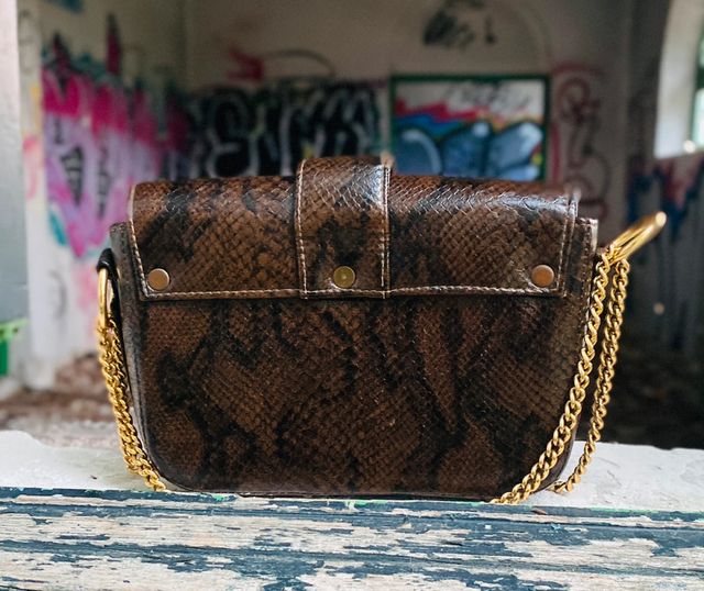Bolso piel serpiente años 80
