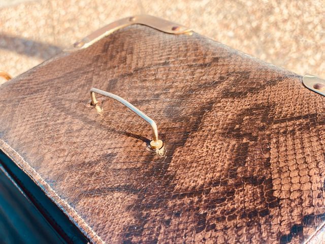 Bolso piel serpiente años 80