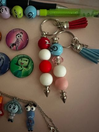 Lote Inside Out 2: Llavero, Bolígrafos