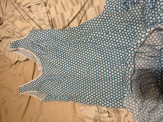 Traje gitana lunares azul blanco