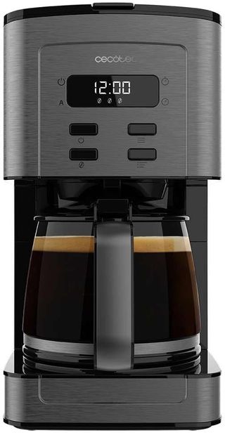 Cecotec Cafetera de Goteo 6 Tazas Coffee 56 Drop. 680 W, Capacidad 0,8 Litros, Boquilla Antigoteo, Filtro Permanente o de Papel, Acabados en Acero Inoxidable e Intensificador De Aroma
