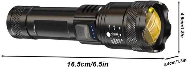 Torcia elettrica a LED P50 Torcia a LED piccola - Torcia ricaricabile con 2 modalità, torcia potente e resistente all'usura,