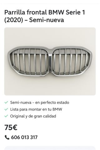 Parrilla BMW Serie 1 (2020)