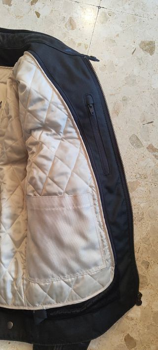 Chaqueta moto piel negra Segura