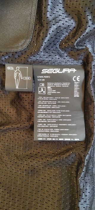 Chaqueta moto piel negra Segura