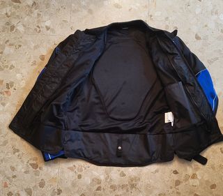 Chaqueta moto Ixon negra y azul
