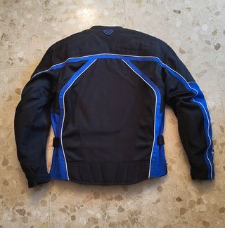 Chaqueta moto Ixon negra y azul