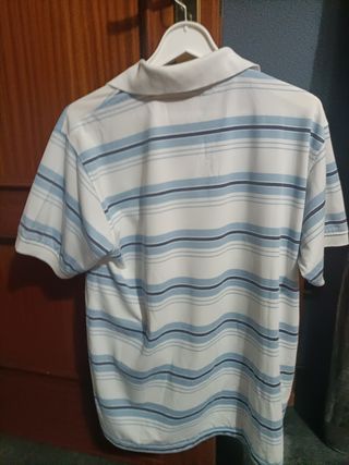 Polo Giorgio Armani rayas azul blanco XXL