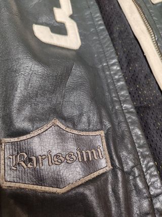 Chaqueta piel blanca vintage