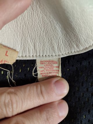 Chaqueta piel blanca vintage