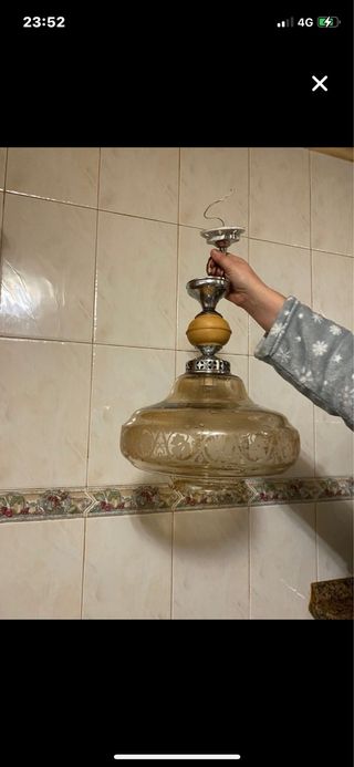 Lampara antigua dorada