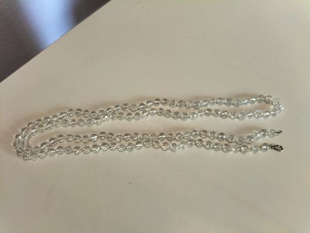 Collar y pendientes cristal facetado