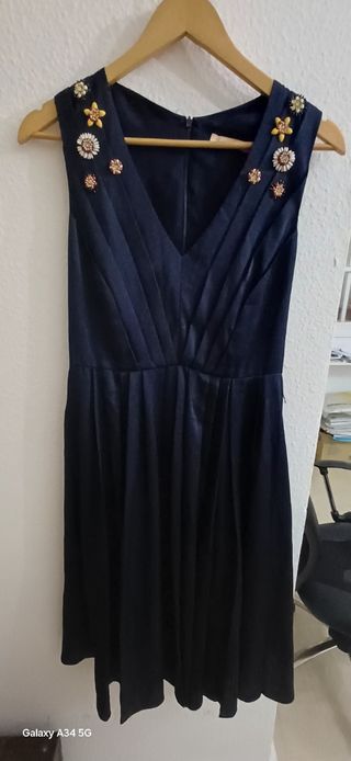 Vestido Tintoretto azul - Talla L. Largo: 109 cm.

