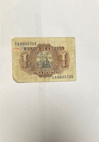 Billete 1 peseta España 1953