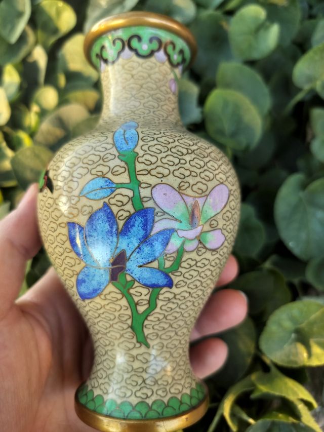 2 Vasi Cloisonné cinesi