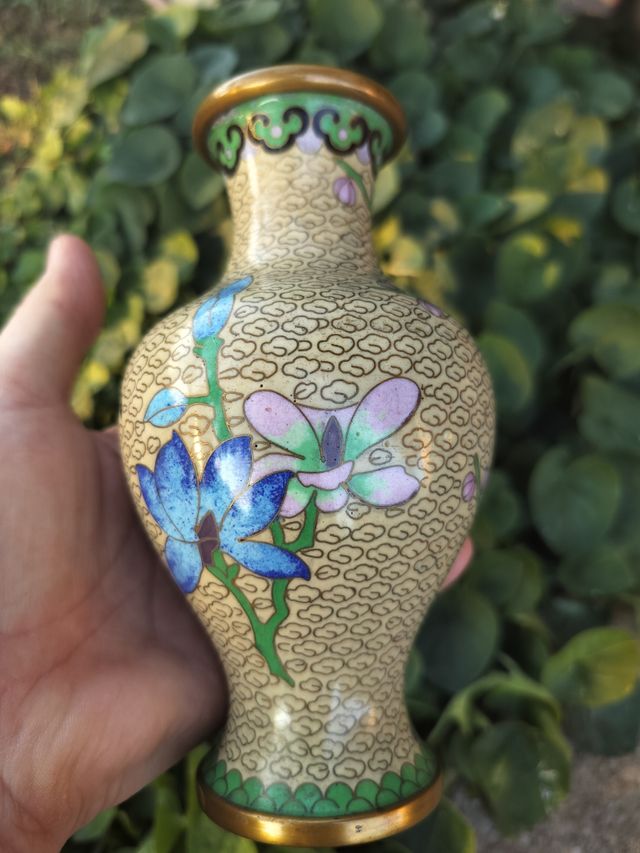 2 Vasi Cloisonné cinesi