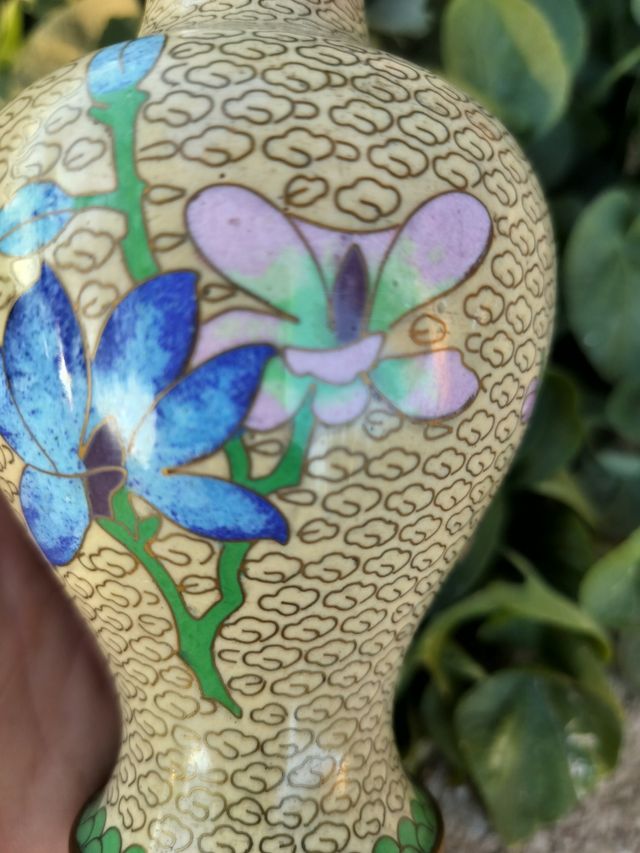 2 Vasi Cloisonné cinesi