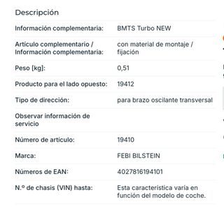 Rótula suspensión FEBI 19410