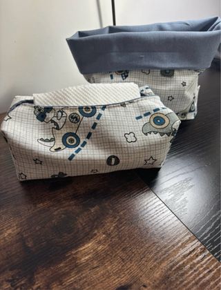 Set 2 portaoggetti tessuto bimbo