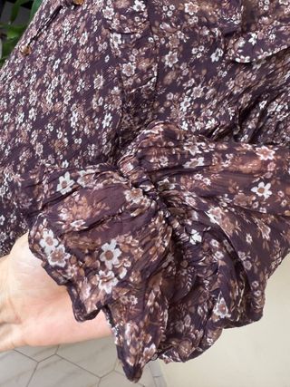 Vestito Zara lungo viola floreale