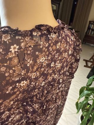 Vestito Zara lungo viola floreale