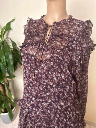 Vestito Zara lungo viola floreale