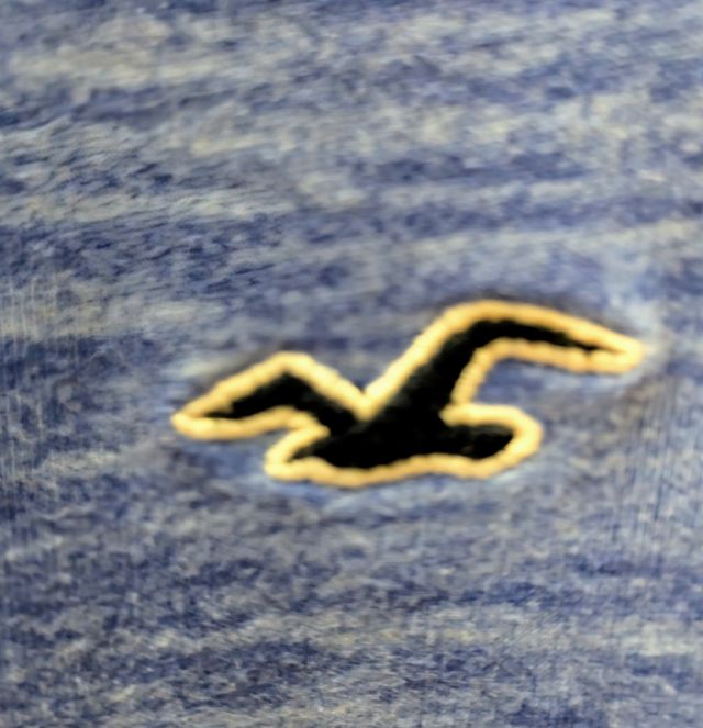 Camiseta Hollister azul tono sobre tono talla M