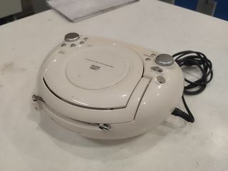 Radio CD/USB Portátil Blanco-Verde