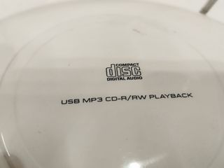 Radio CD/USB Portátil Blanco-Verde