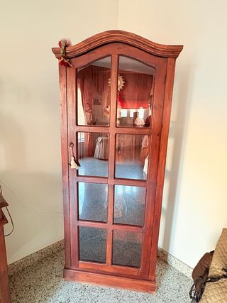 Vitrina madera maciza - Cristal