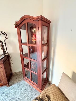 Vitrina madera maciza - Cristal