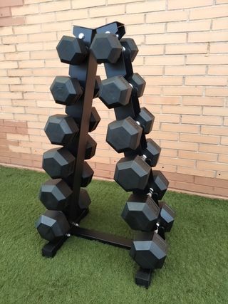 Soporte triangular 12 mancuernas.Nuevo.