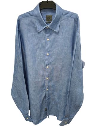 Camisa lino Calvin Klein azul