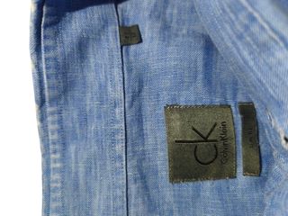 Camisa lino Calvin Klein azul