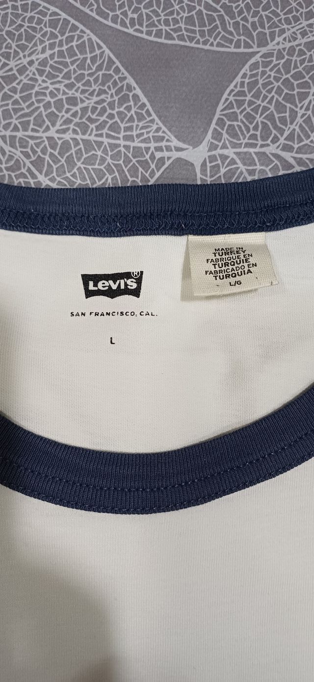 Camiseta Levi's L - roja y blanca
