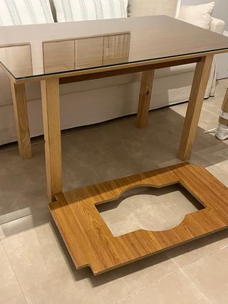 Mesa camilla madera cristal