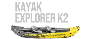 Kayak inflable Explorer K2 - 2 plazas. Solo kayak.