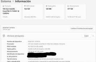 Portátil Dell 5420 Plata OFERTA
