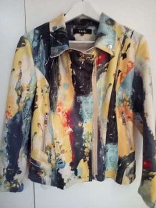 Chaqueta multicolor mujer