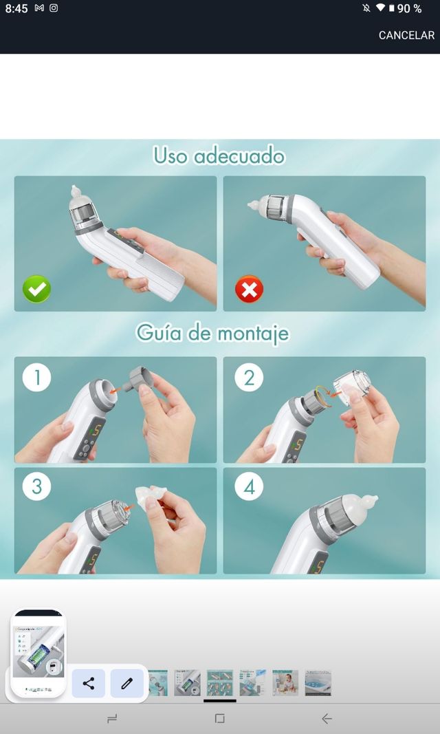 Aspirador Nasal Eléctrico para Bebés