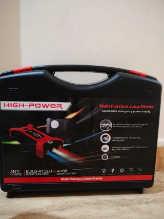 Arrancador coche 12V 1200A, jump starter+ inflador